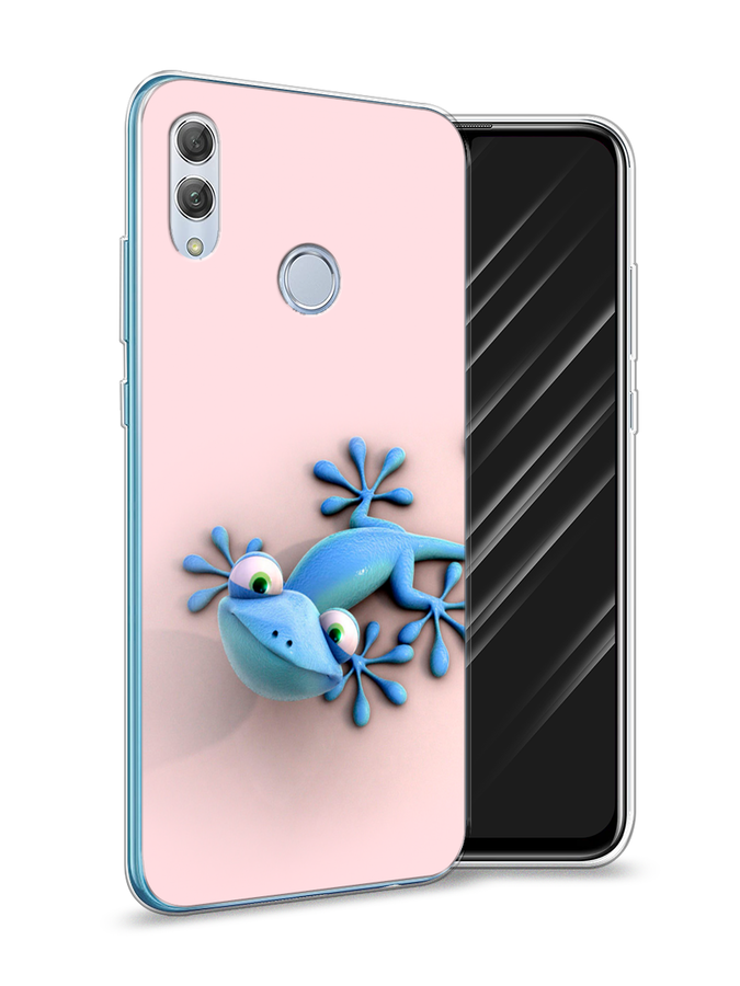 

Чехол Awog на Huawei P Smart 2019 "Голубая ящерка", Розовый;голубой;белый, 67250-2