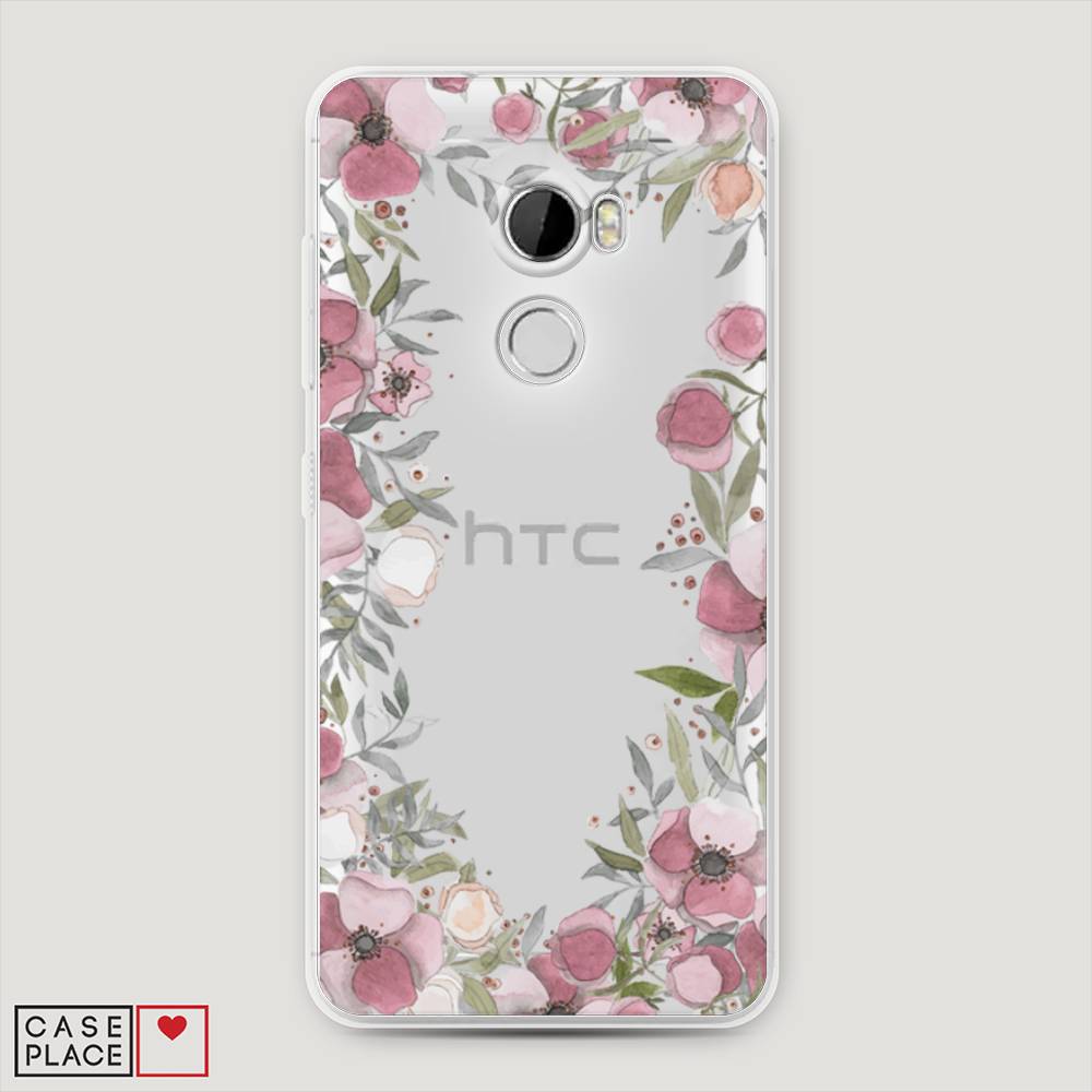 

Чехол Awog на HTC One X10 / Эйчтиси One X10 "Розовая цветочная рамка", 101850-8