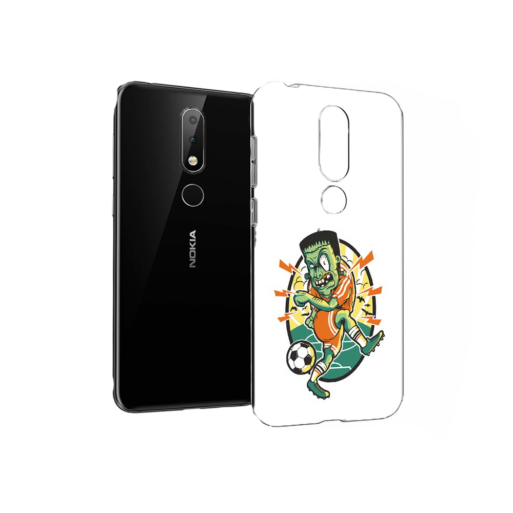 

Чехол MyPads Tocco для Nokia X6 зомби футболист (PT115295.99.368), Прозрачный, Tocco