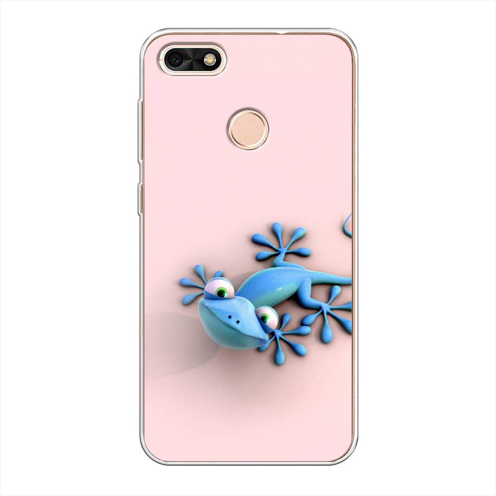 

Чехол Awog на Huawei Nova Lite (2017) "Голубая ящерка", Розовый;голубой;белый, 64750-2