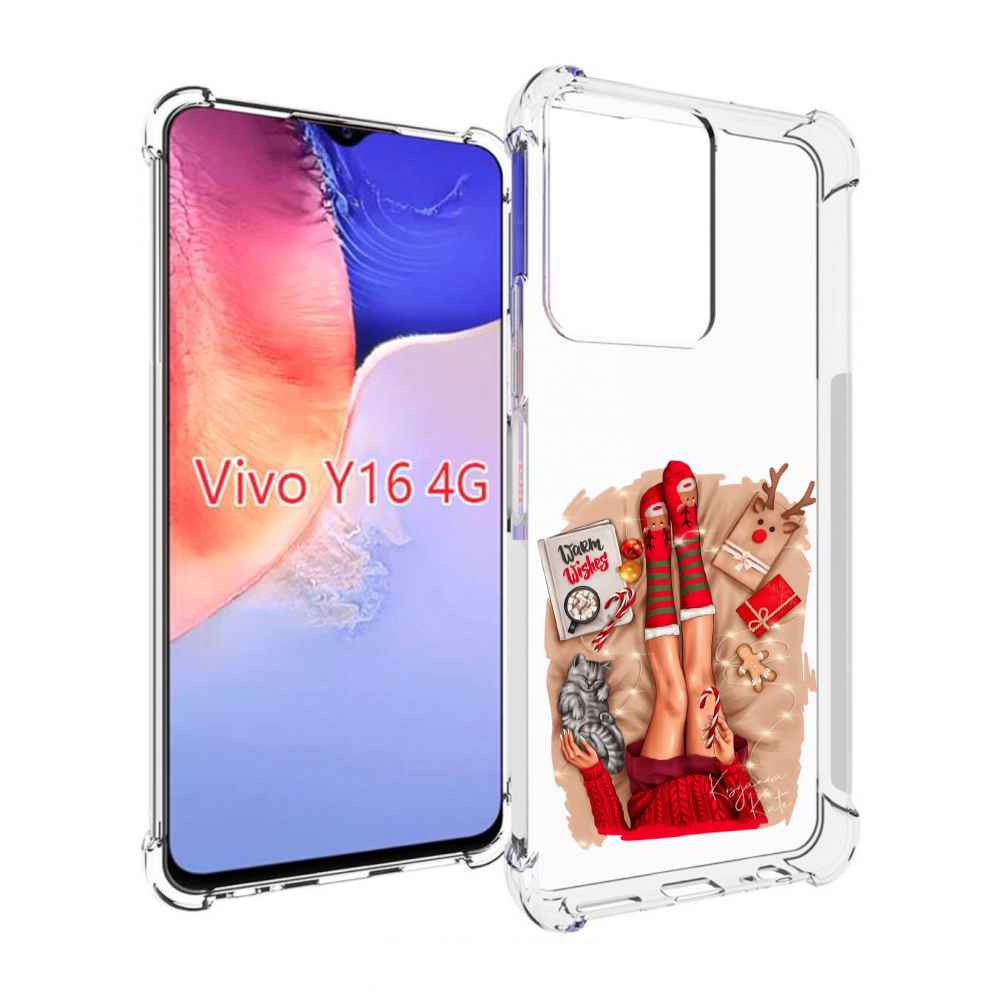 

Чехол MyPads уютный-арт женский для Vivo Y16 4G/ Vivo Y02S, Прозрачный, Tocco