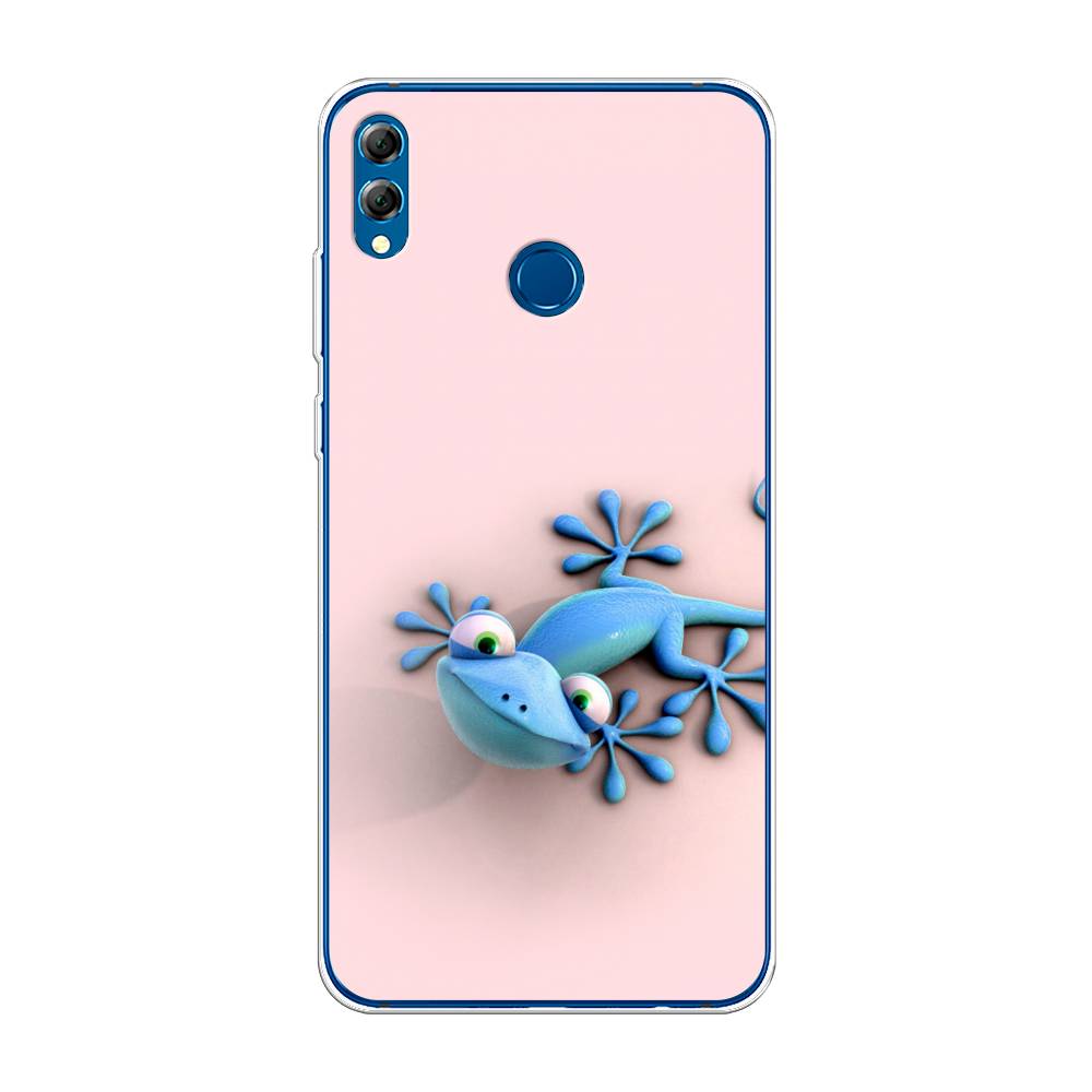 

Чехол Awog на Honor 8X Max "Голубая ящерка", Розовый;голубой;белый, 66550-2