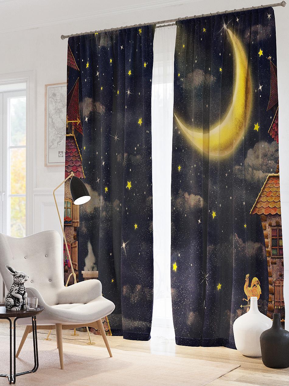 

Фотошторы AT HOME Наит высота 260 см, ширина 150 см, крепление - шторная лента, 900738