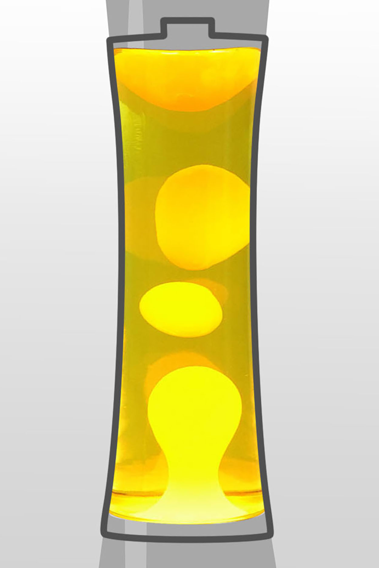 

Колба Amperia для лава-лампы Grace 39 см Оранжевая/Желтая 21*7 см