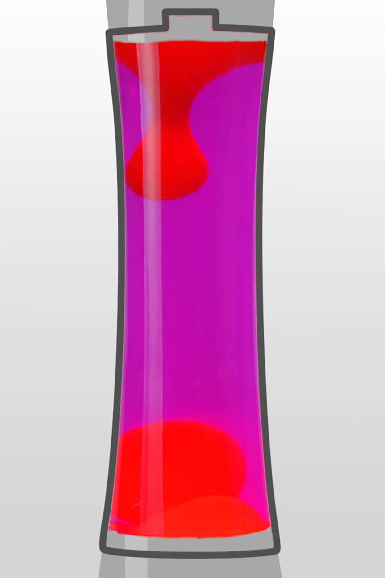 

Колба Amperia для лава-лампы Grace 39 см Красная/Фиолетовая 21*7 см