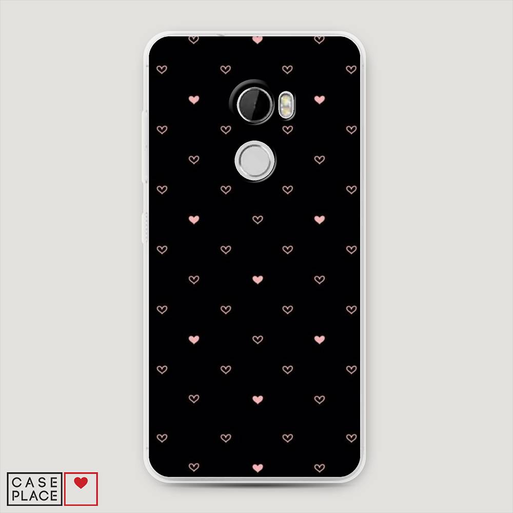 

Чехол Awog на HTC One X10 / Эйчтиси One X10 "Черный фон и сердечки", 101850-3