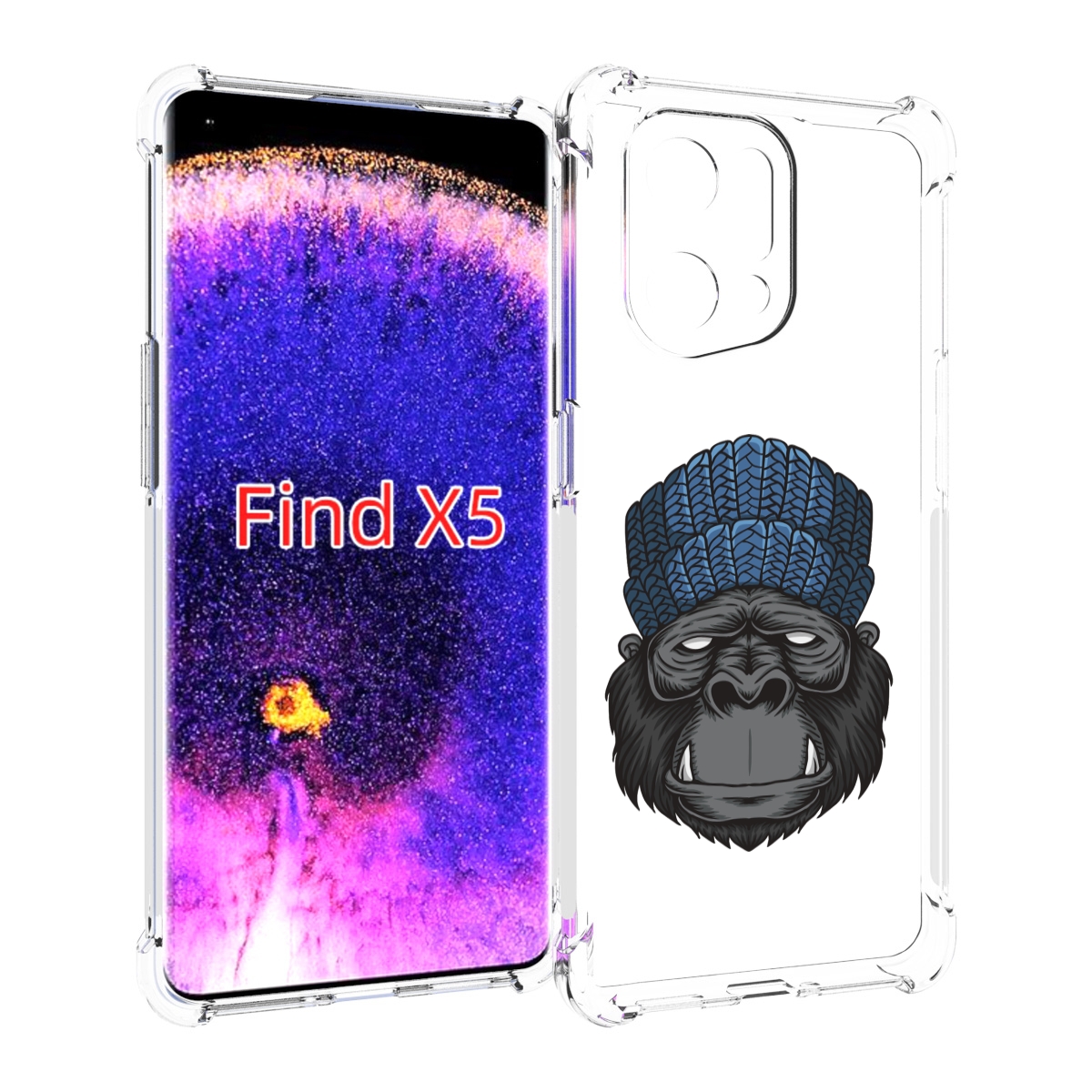 

Чехол MyPads Горила для Oppo Find X5, Прозрачный, Tocco