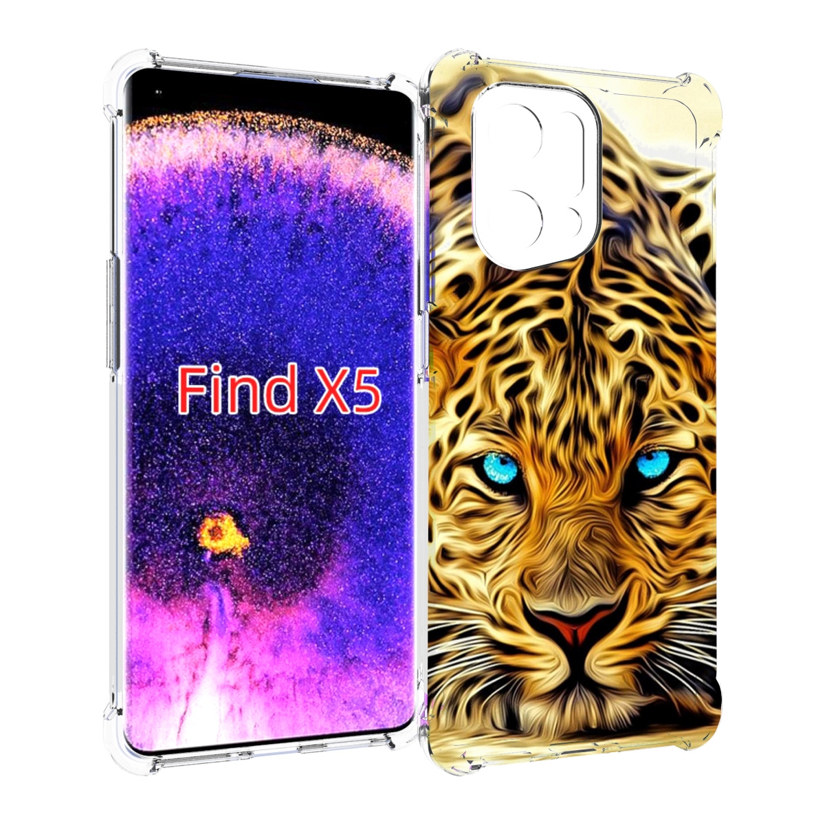 

Чехол MyPads Голубоглазый-гепард для Oppo Find X5, Прозрачный, Tocco