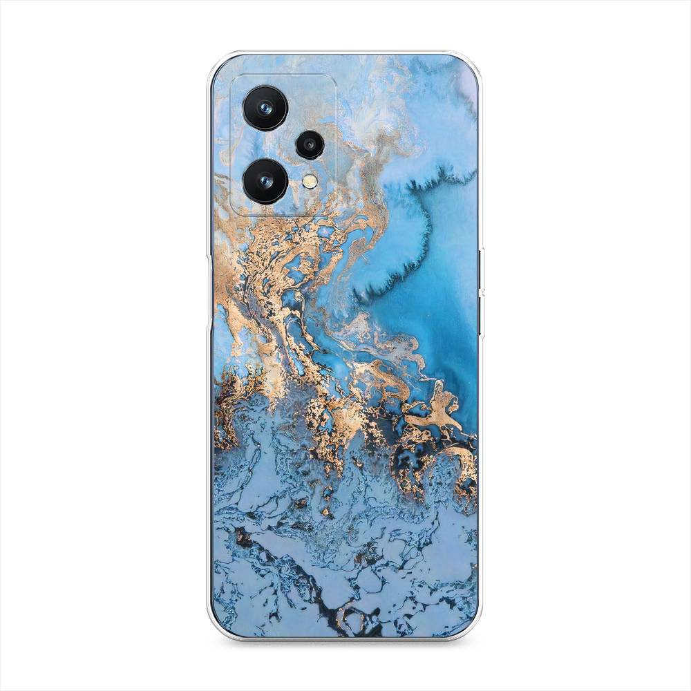 

Силиконовый чехол "Морозная лавина синяя" на Realme 9 5G, Голубой