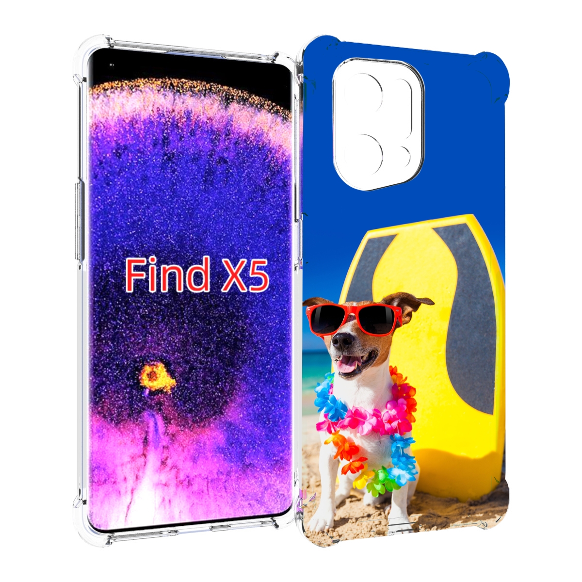 

Чехол MyPads Гавайская-собака для Oppo Find X5, Прозрачный, Tocco