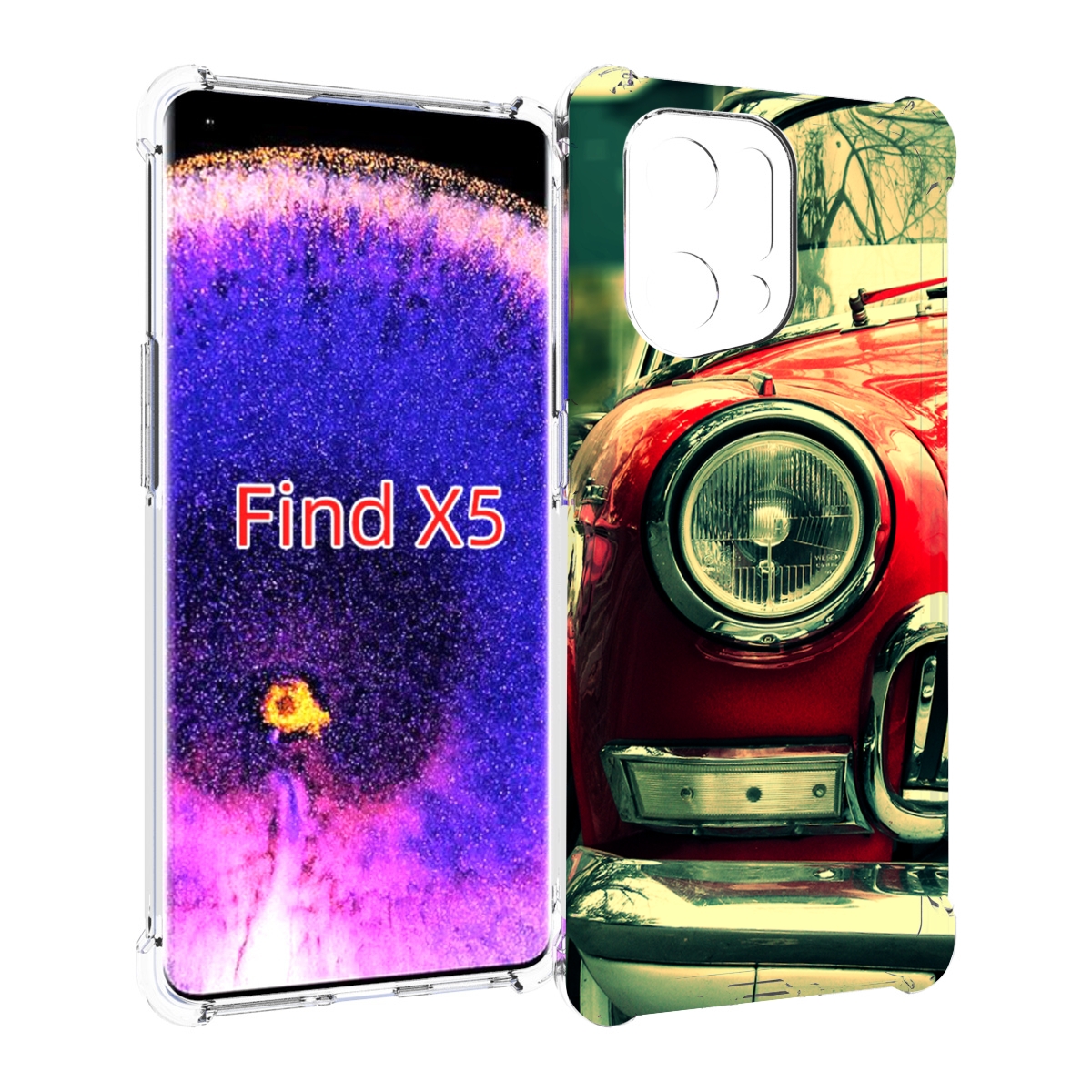 

Чехол MyPads Винтажная-машина мужской для Oppo Find X5, Прозрачный, Tocco