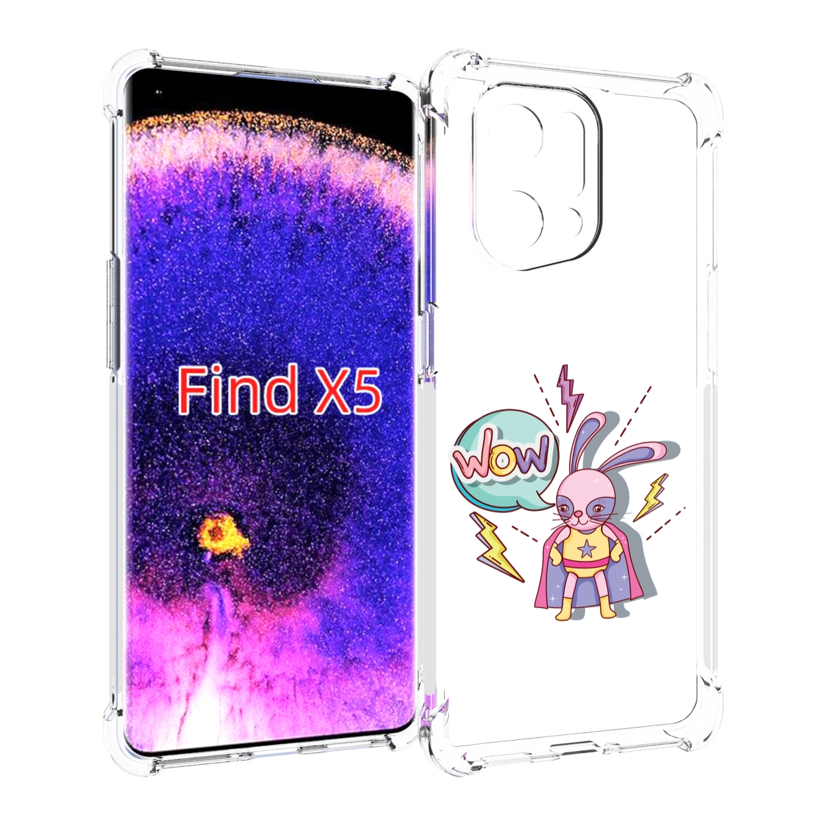 

Чехол MyPads Вау для Oppo Find X5, Прозрачный, Tocco