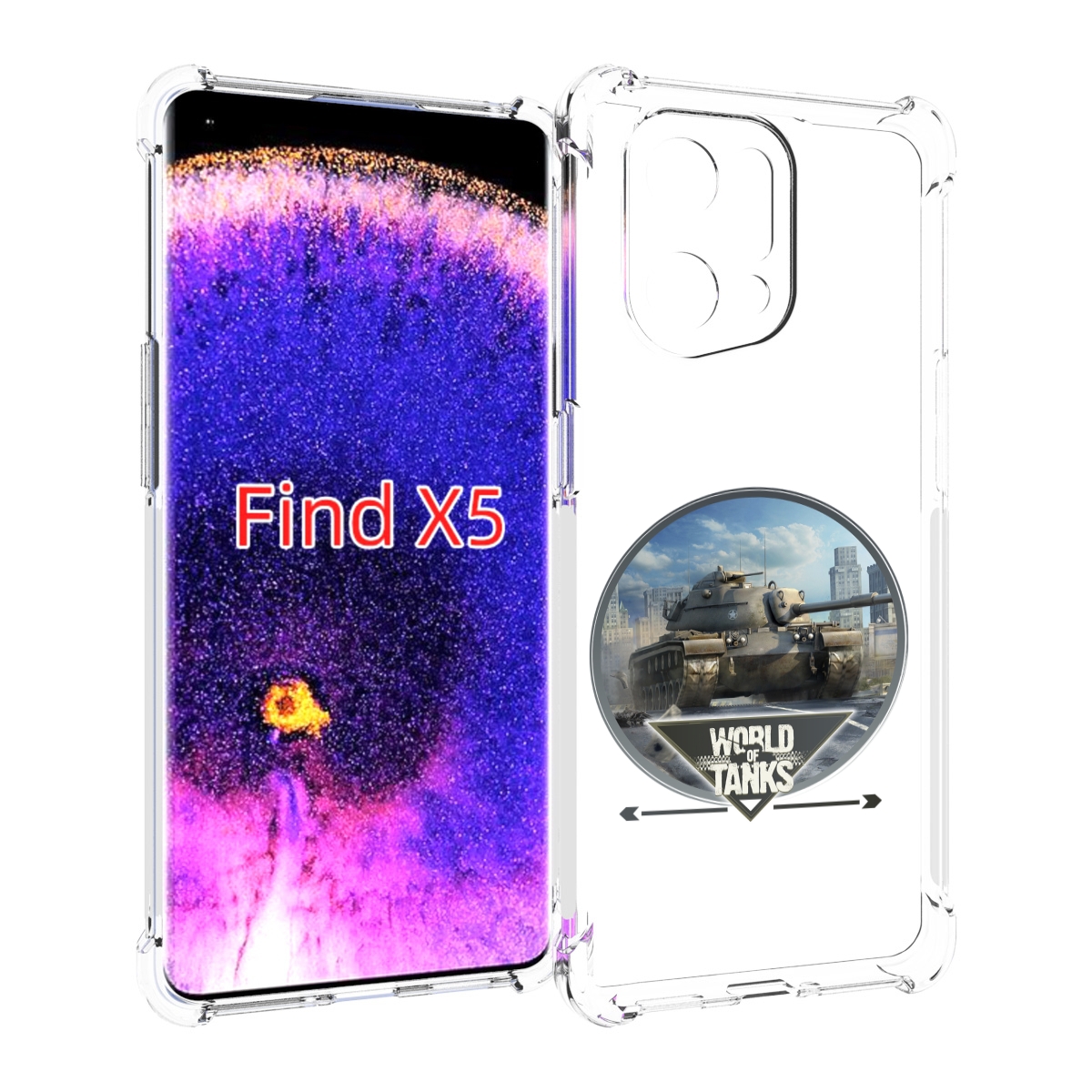 

Чехол MyPads Мир танков для Oppo Find X5, Прозрачный, Tocco