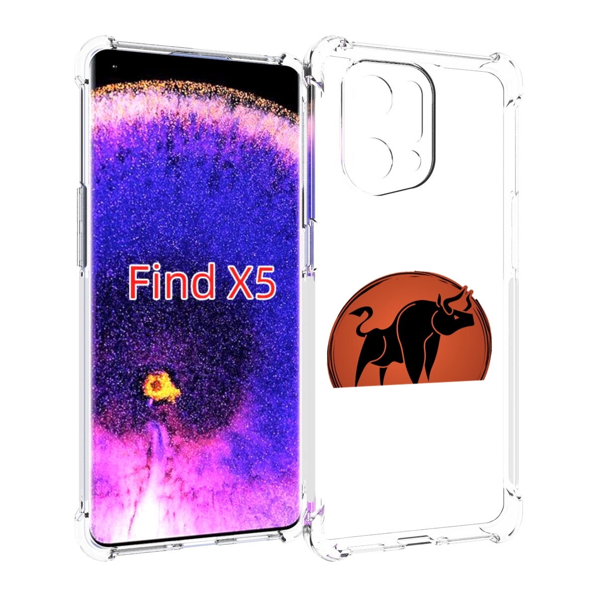 

Чехол MyPads Бык-2 для Oppo Find X5, Прозрачный, Tocco