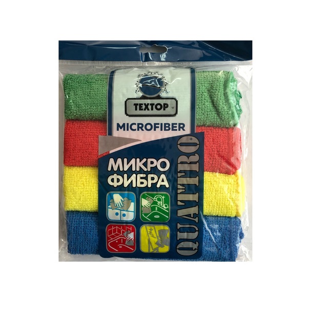 фото Салфетка textop quattro микрофибра (упак.:4шт) (t1661)