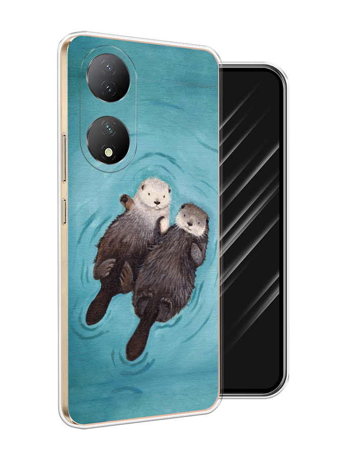 

Чехол Awog на Vivo Y100 "Парочка бобров", Голубой, 268250-1