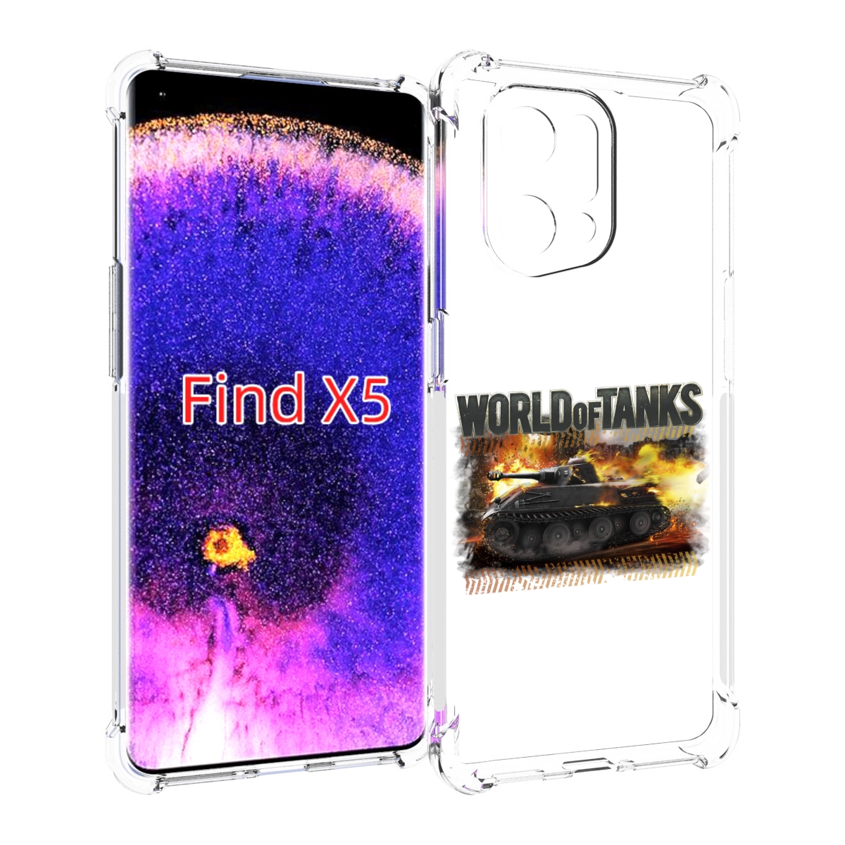 

Чехол MyPads Мир танков-2 для Oppo Find X5, Прозрачный, Tocco