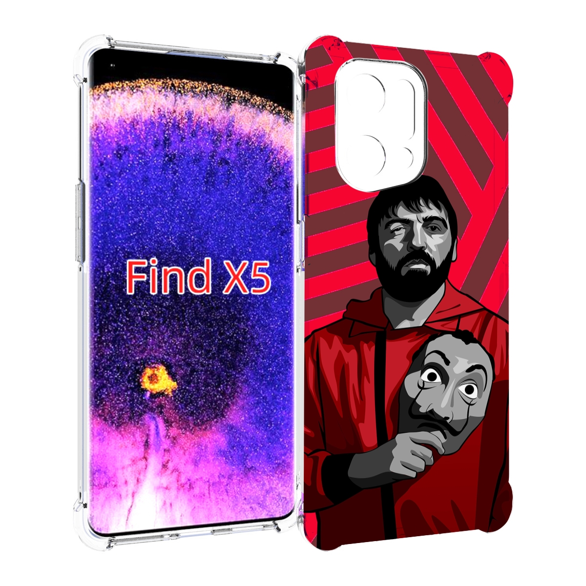 

Чехол MyPads Богата-Бумажный-дом для Oppo Find X5, Прозрачный, Tocco