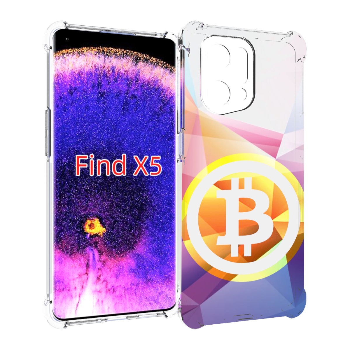 

Чехол MyPads Биткоин для Oppo Find X5, Прозрачный, Tocco