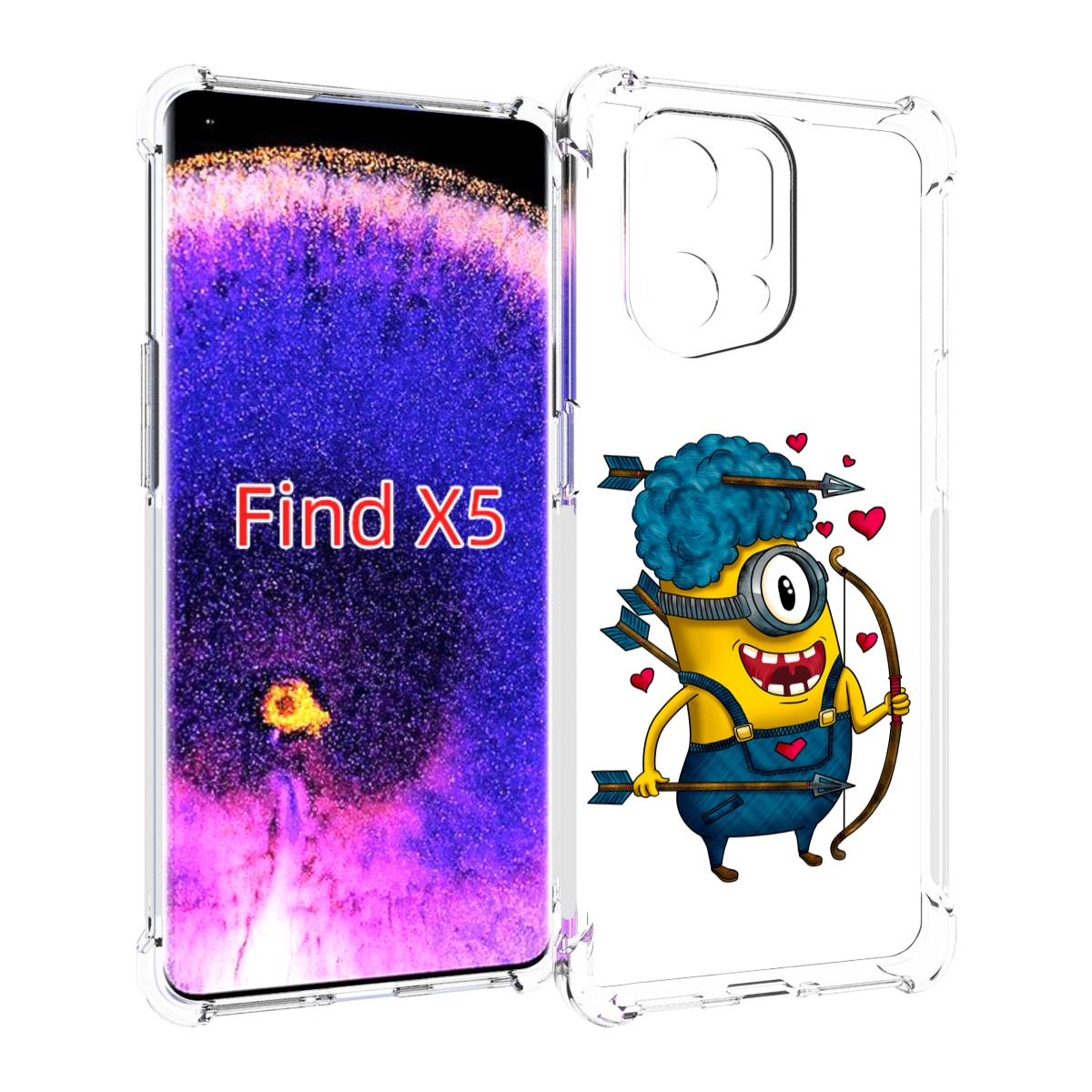 

Чехол MyPads Миньон купидон для Oppo Find X5, Прозрачный, Tocco