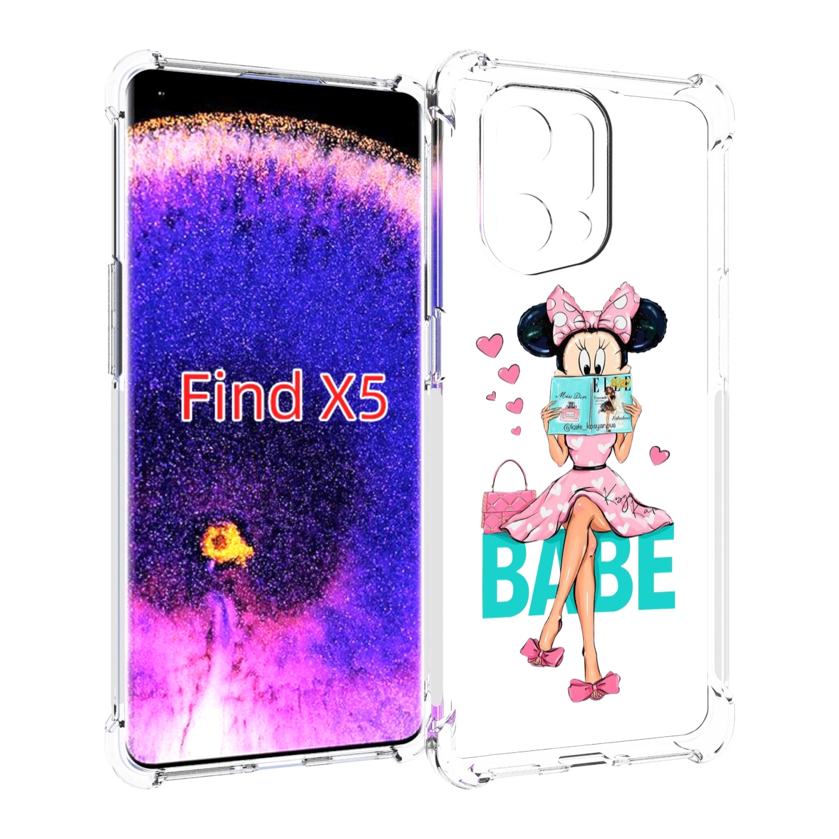 

Чехол MyPads Бейби-микки для Oppo Find X5, Прозрачный, Tocco