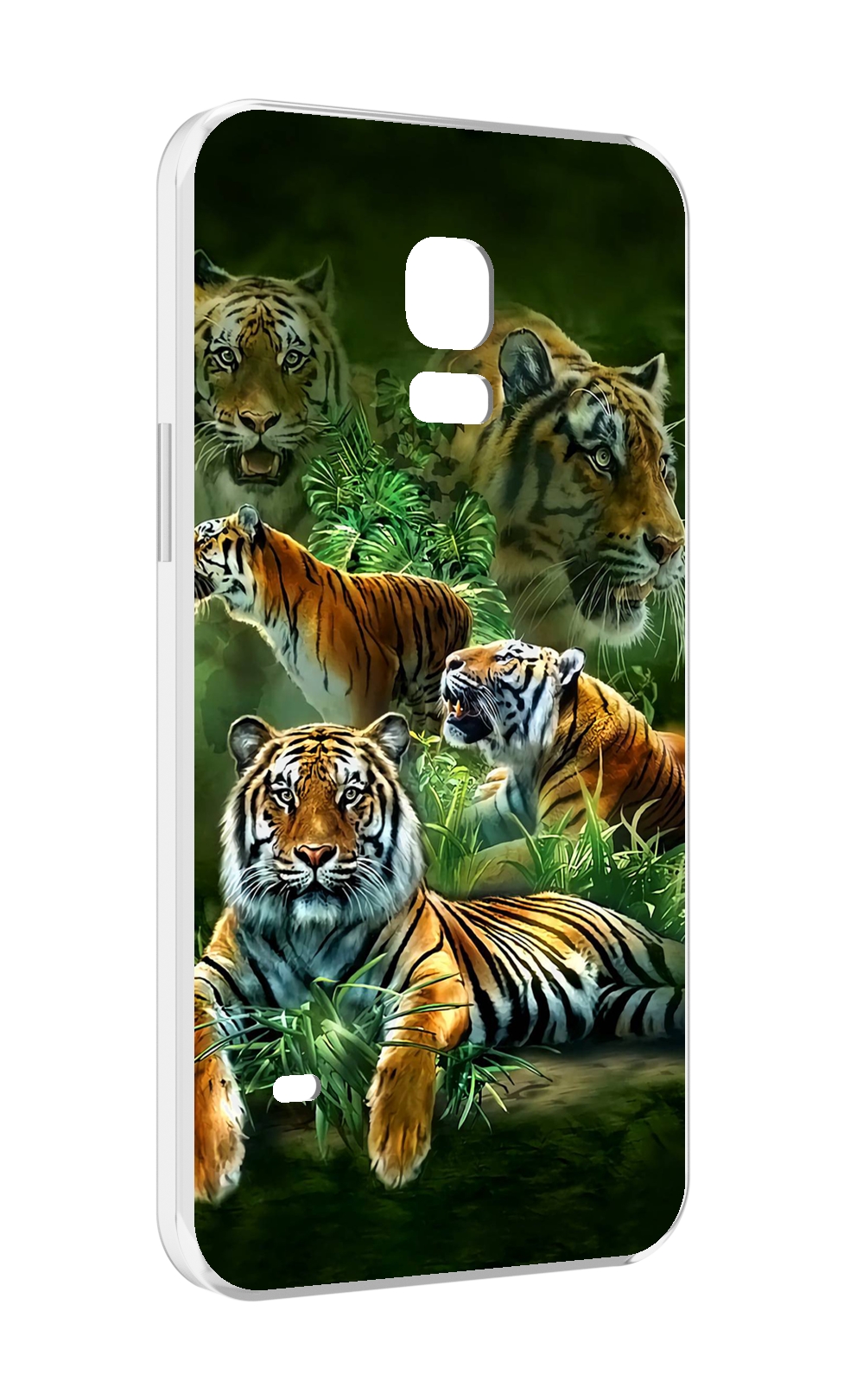 

Чехол MyPads Тигры для Samsung Galaxy S5 mini, Прозрачный, Tocco