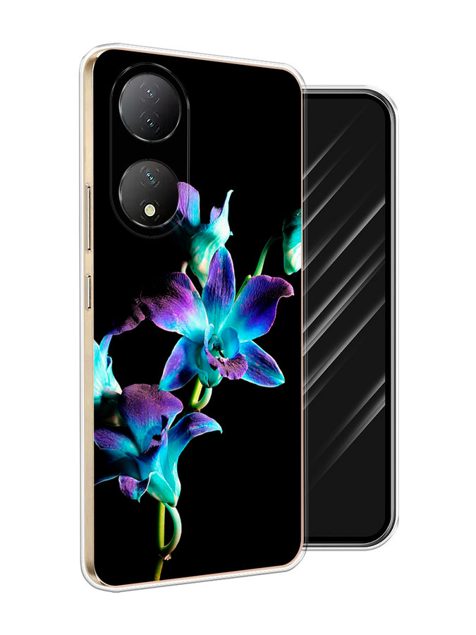 

Чехол Awog на Vivo Y100 "Синий цветок на черном", Черный;голубой;синий, 268250-1