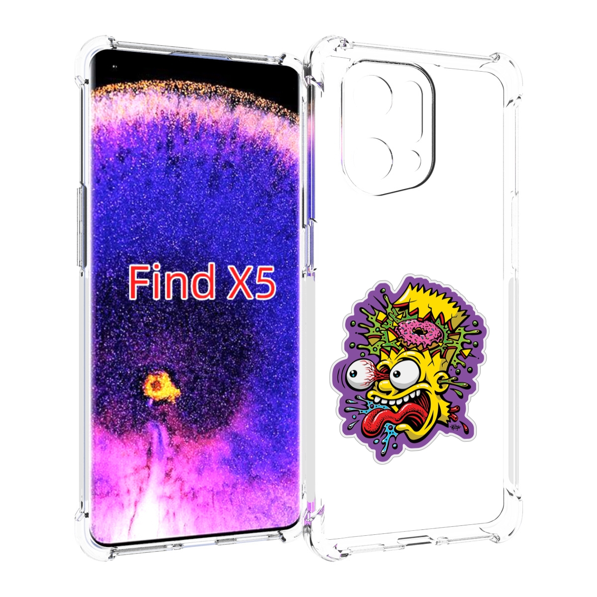 Чехол MyPads Барт-Симпсон для Oppo Find X5