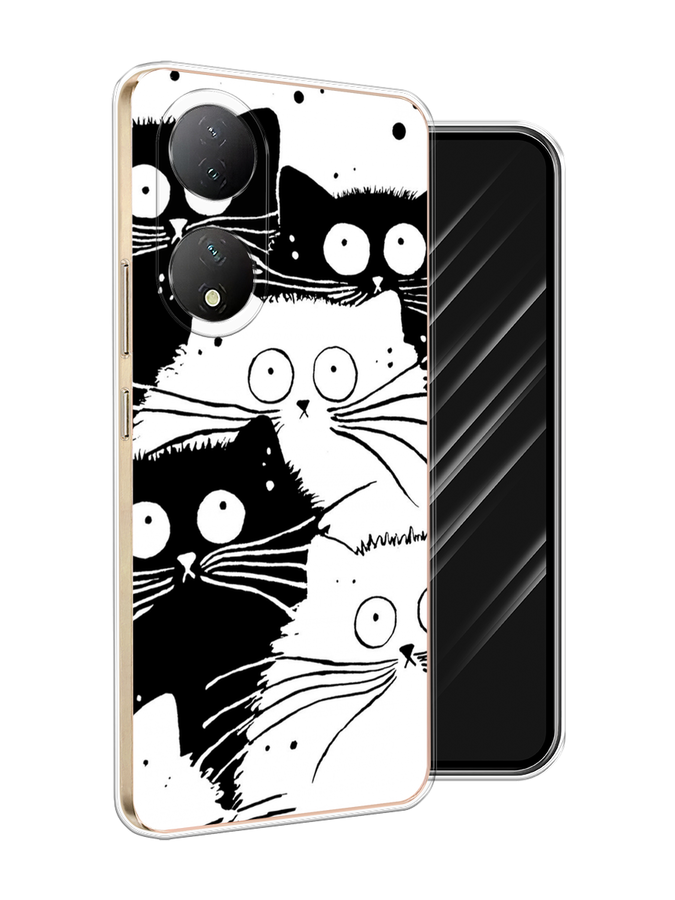 

Чехол Awog на Vivo Y100 "Коты черно-белые", Черный;белый, 268250-1