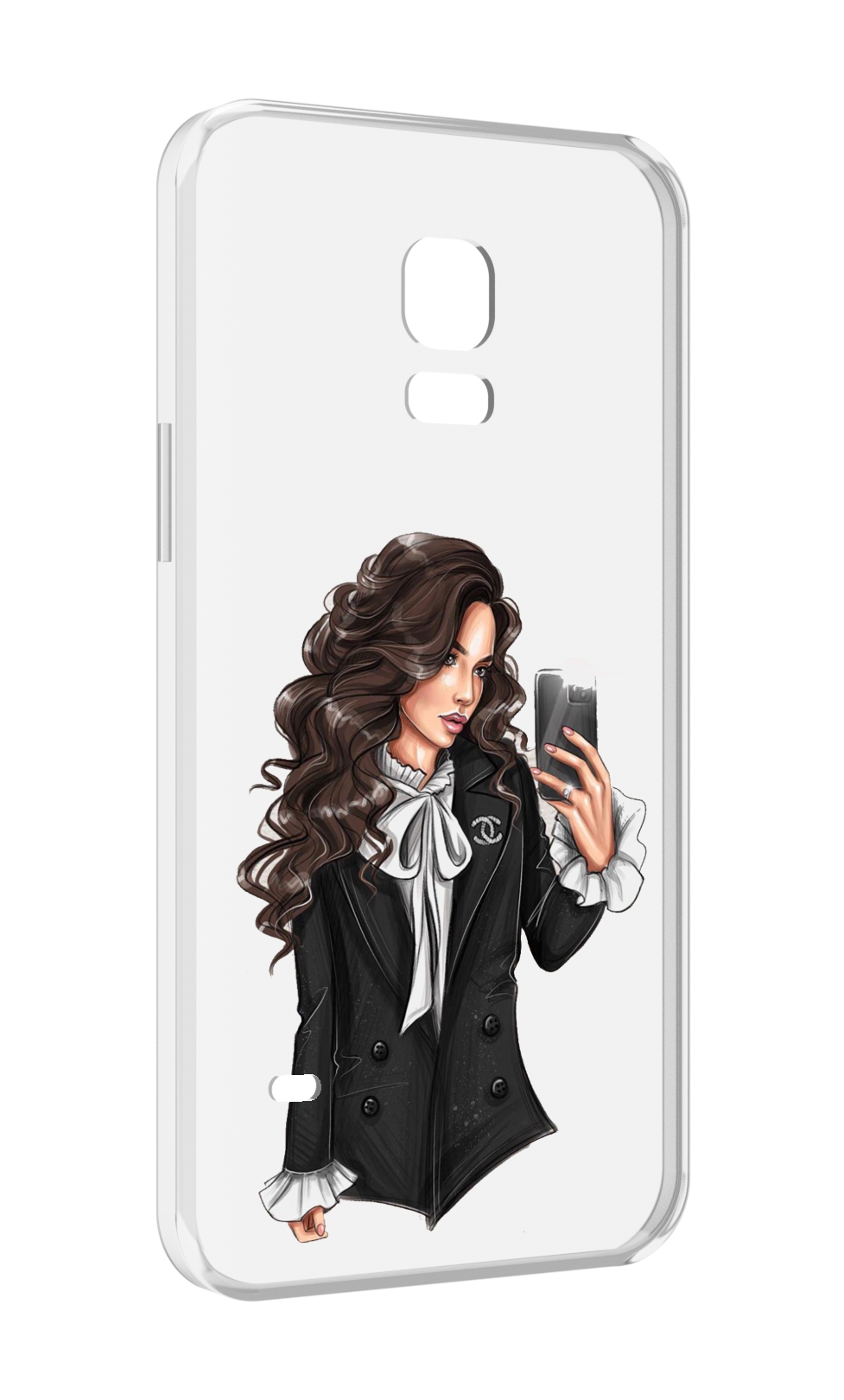 

Чехол MyPads Стильная-девушка для Samsung Galaxy S5 mini, Прозрачный, Tocco