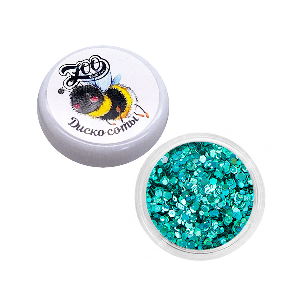 

Шестигранники микс Zoo Nail Art Диско соты №1344