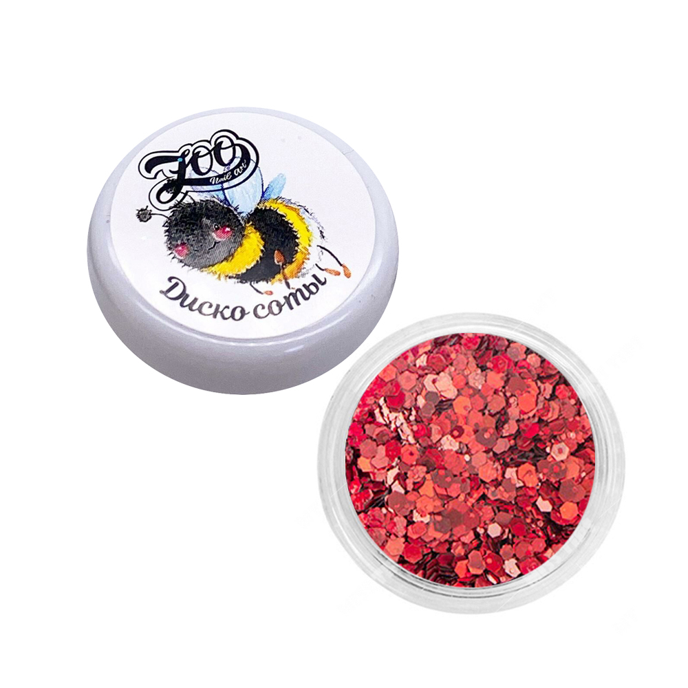 

Шестигранники микс Zoo Nail Art Диско соты №1340