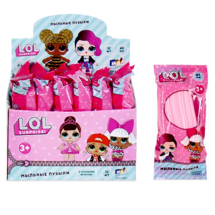 

Мыльные пузыри 1toy LOL эскимо, с ароматом, на палочке, 45 мл 4334444