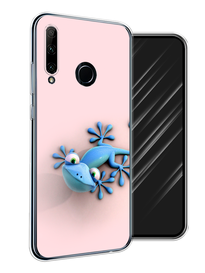 

Чехол Awog на Honor 20 Lite 2019 "Голубая ящерка", Розовый;голубой;белый, 68950-2