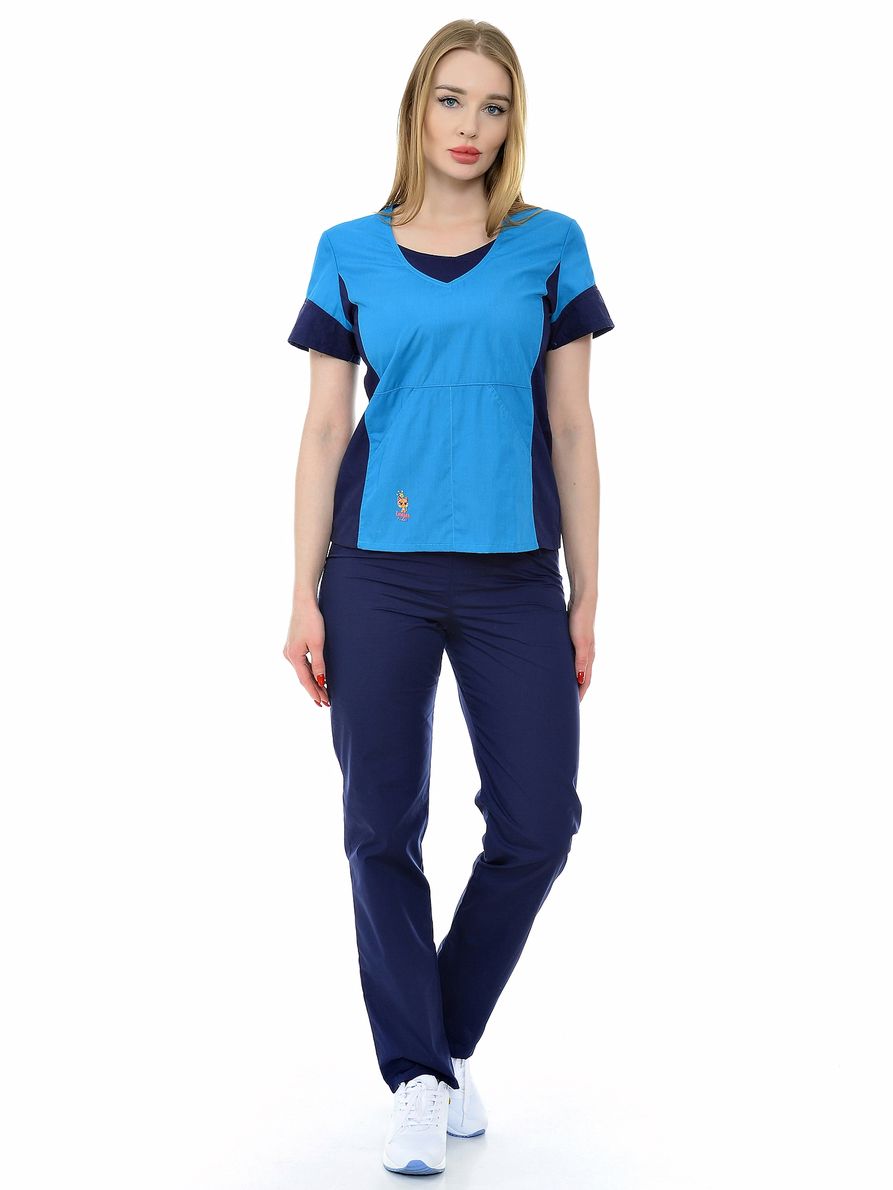 фото Костюм медицинский женский medicalwear киса 124 синий 44 ru