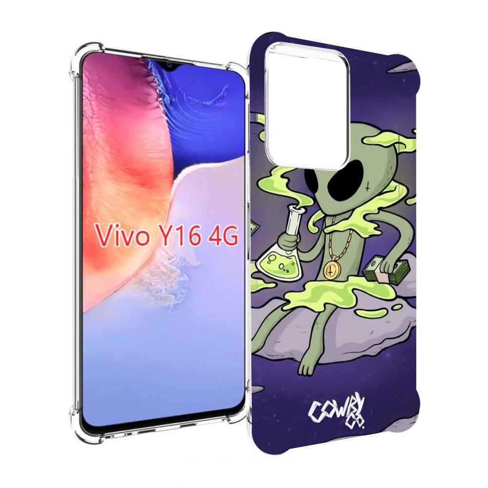 

Чехол MyPads токсичный инопланетянин для Vivo Y16 4G/ Vivo Y02S, Прозрачный, Tocco