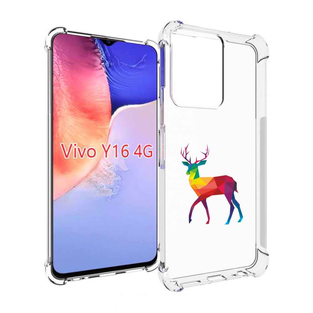 

Чехол MyPads геометрический олень для Vivo Y16 4G/ Vivo Y02S, Прозрачный, Tocco