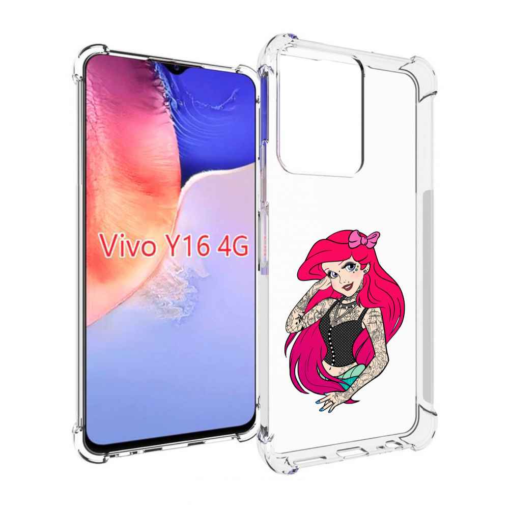 

Чехол MyPads татуированная-принцесса женский для Vivo Y16 4G/ Vivo Y02S, Прозрачный, Tocco