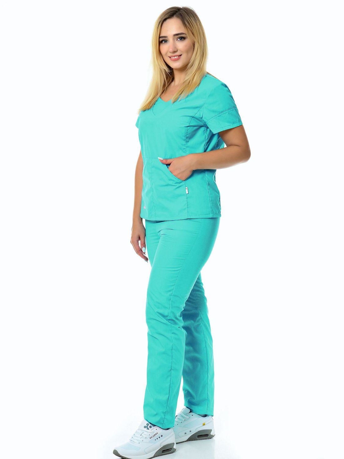 фото Костюм медицинский женский medicalwear киса 124 зелёный 44 ru