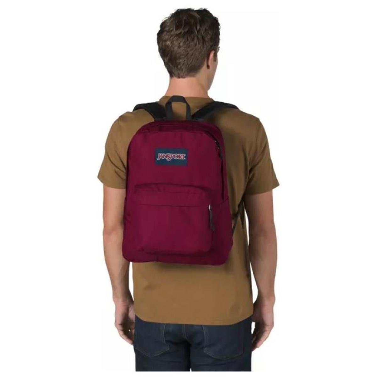 

Рюкзак мужской JanSport 192827937239 бордовый, 42х32х14 см, 192827937239