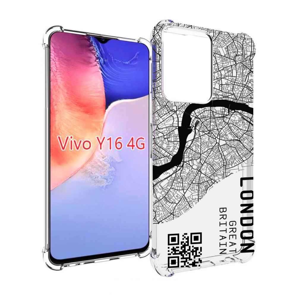 

Чехол MyPads схема-лондон для Vivo Y16 4G/ Vivo Y02S, Прозрачный, Tocco