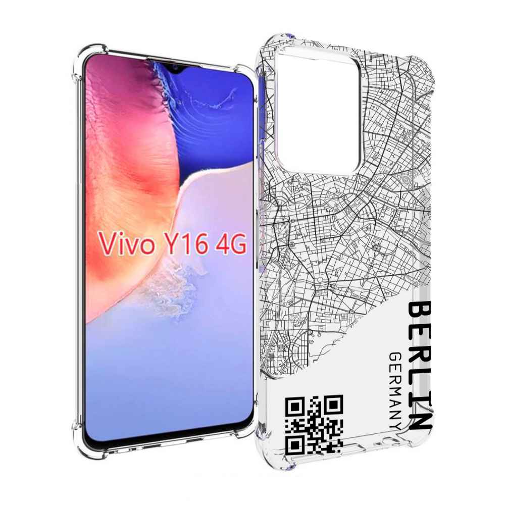 

Чехол MyPads схема-берлин для Vivo Y16 4G/ Vivo Y02S, Прозрачный, Tocco