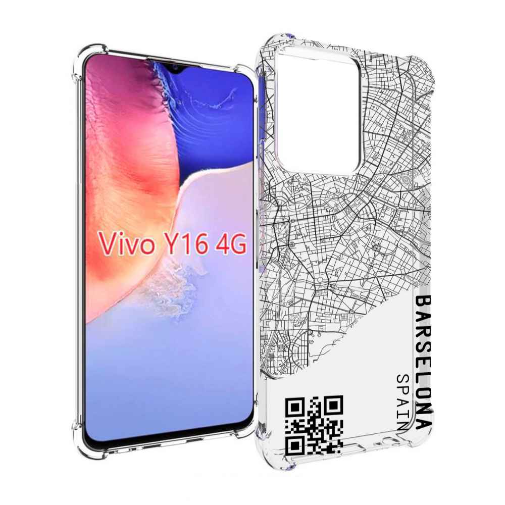 

Чехол MyPads схема-барселона для Vivo Y16 4G/ Vivo Y02S, Прозрачный, Tocco