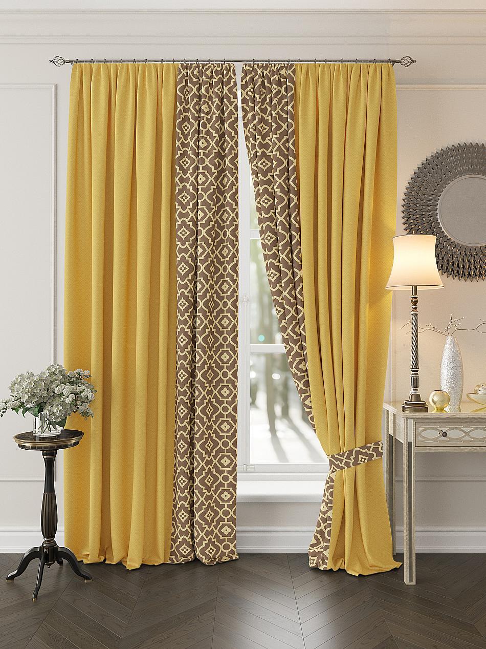 

Комплекты штор AT HOME Луиви (желтый) высота 280 см, ширина 220 см, Коричневый, 982068