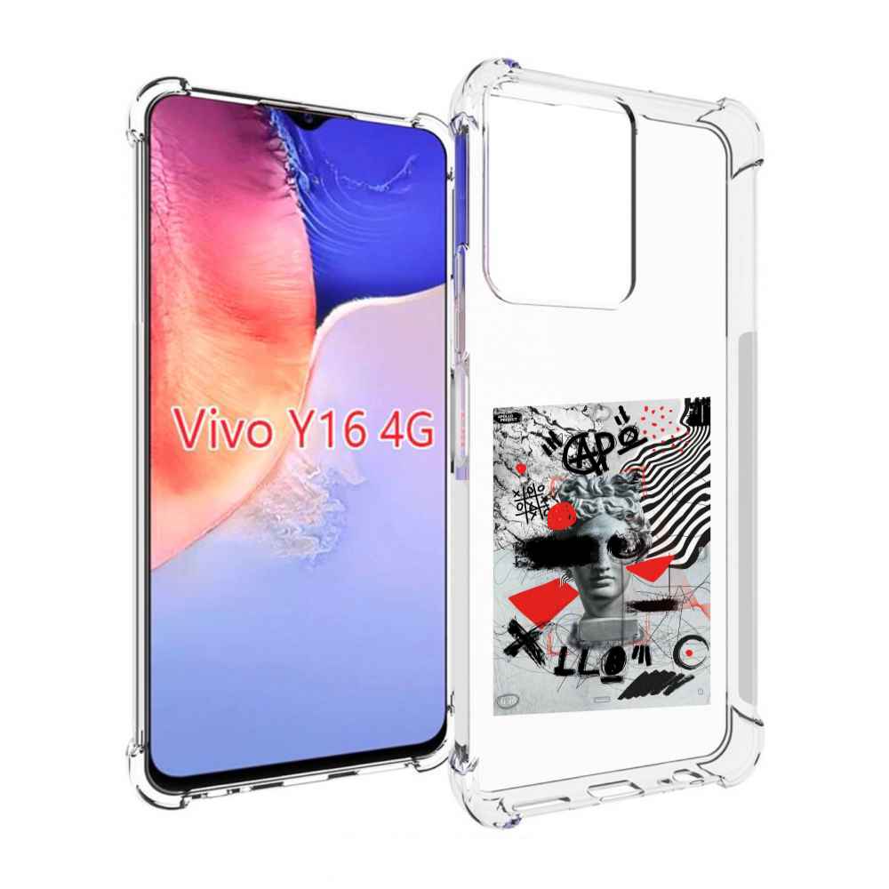 

Чехол MyPads стрит арт статуя для Vivo Y16 4G/ Vivo Y02S, Прозрачный, Tocco