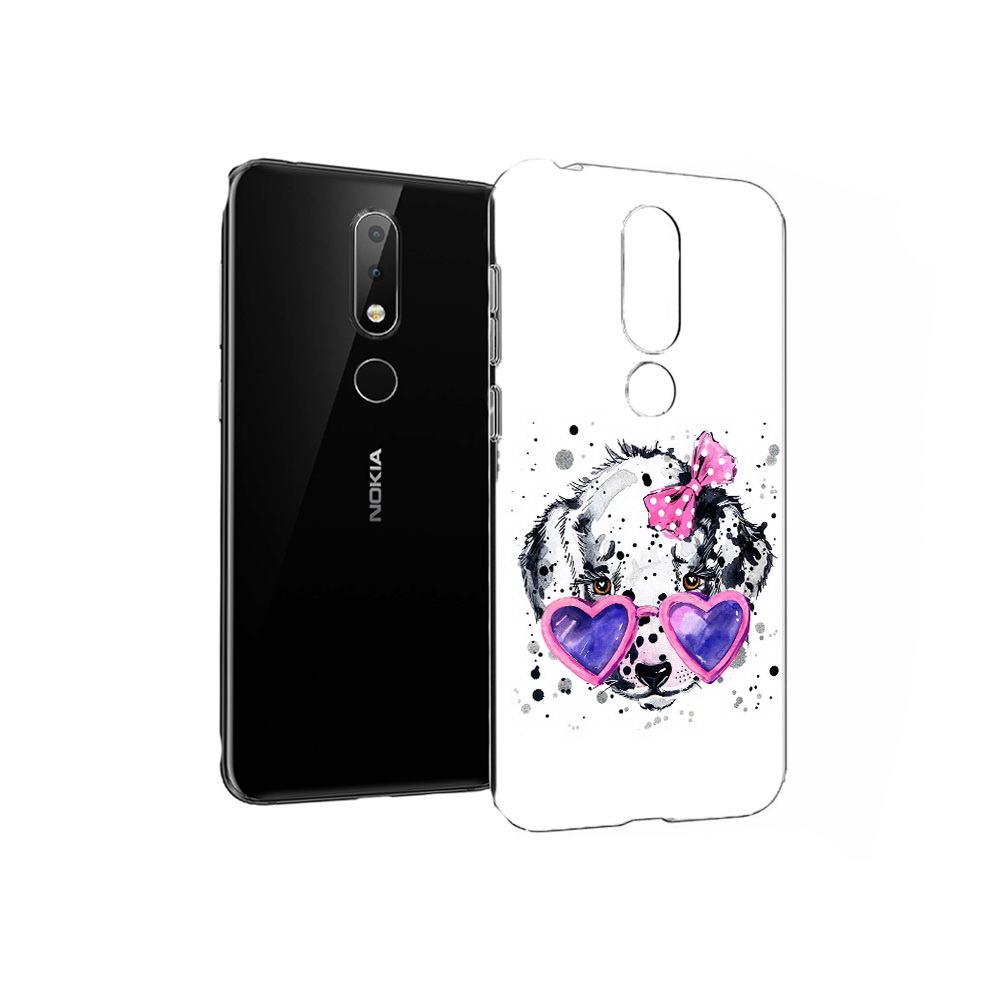 

Чехол MyPads Tocco для Nokia X6 долматинец в очках (PT115295.99.337), Прозрачный, Tocco