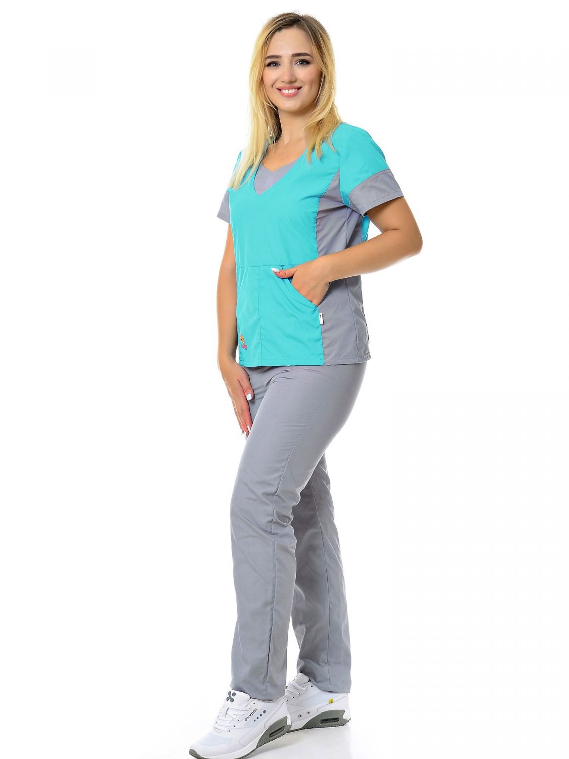 фото Костюм медицинский женский medicalwear киса  124 зелёный 50 ru