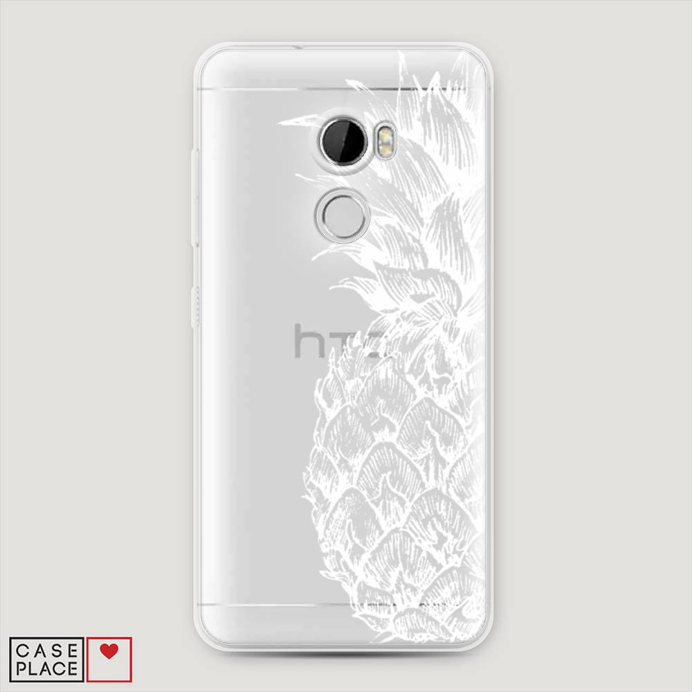 

Чехол Awog на HTC One X10 / Эйчтиси One X10 "Ананас графика белая", 101850-10