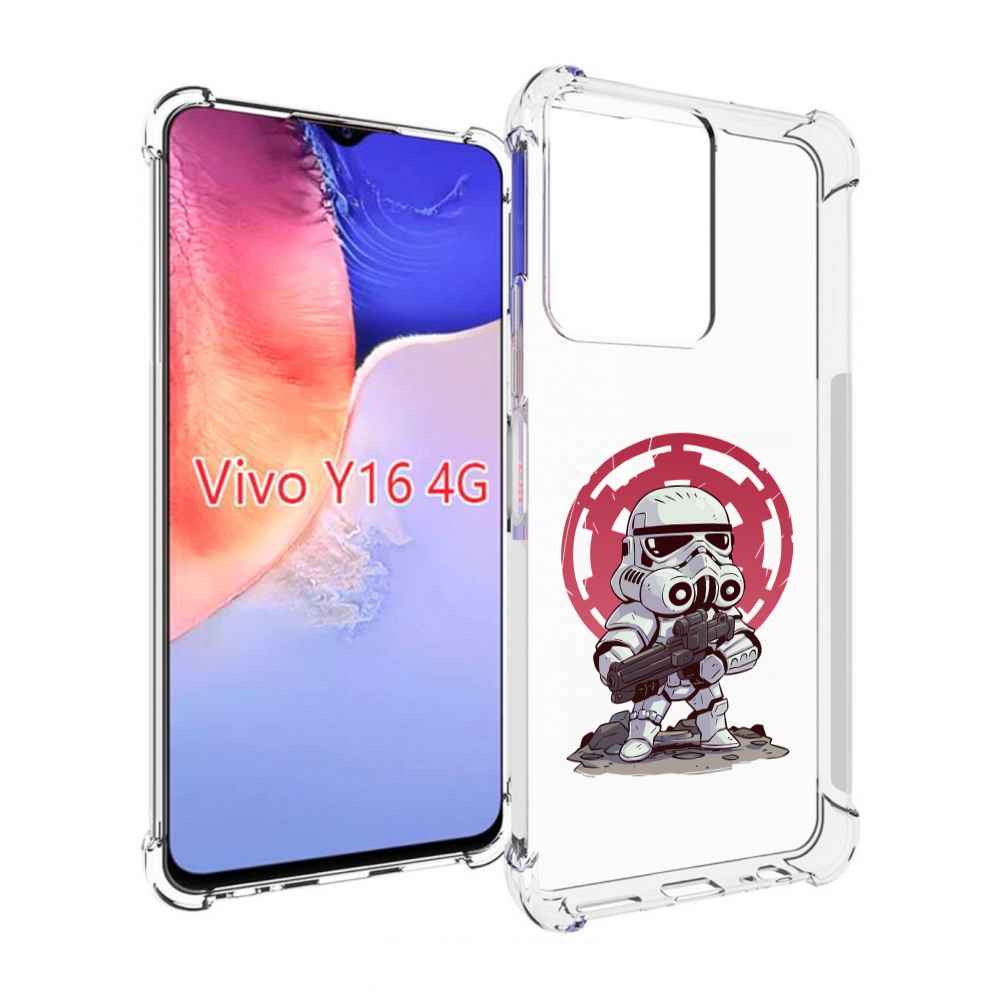 

Чехол MyPads солдат-из-старварс для Vivo Y16 4G/ Vivo Y02S, Прозрачный, Tocco