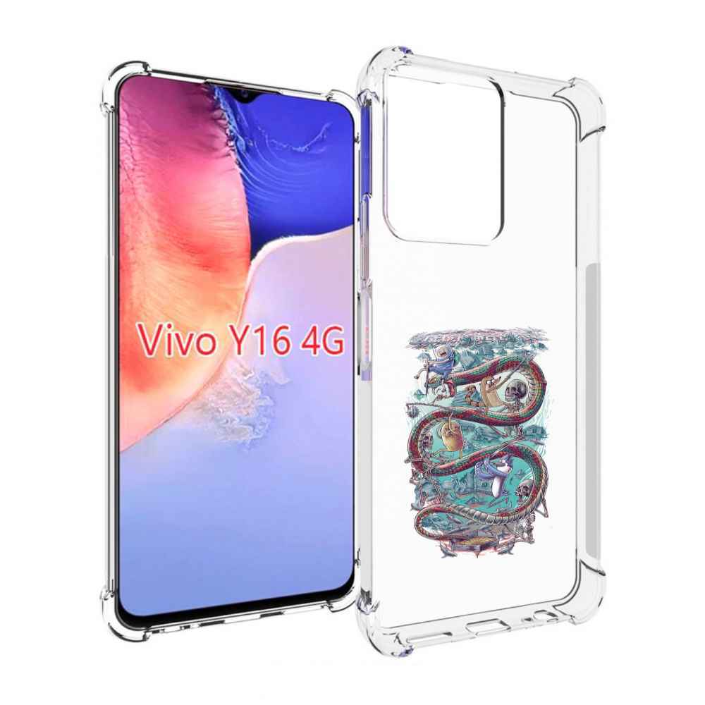 

Чехол MyPads время приключений страшилка для Vivo Y16 4G/ Vivo Y02S, Прозрачный, Tocco